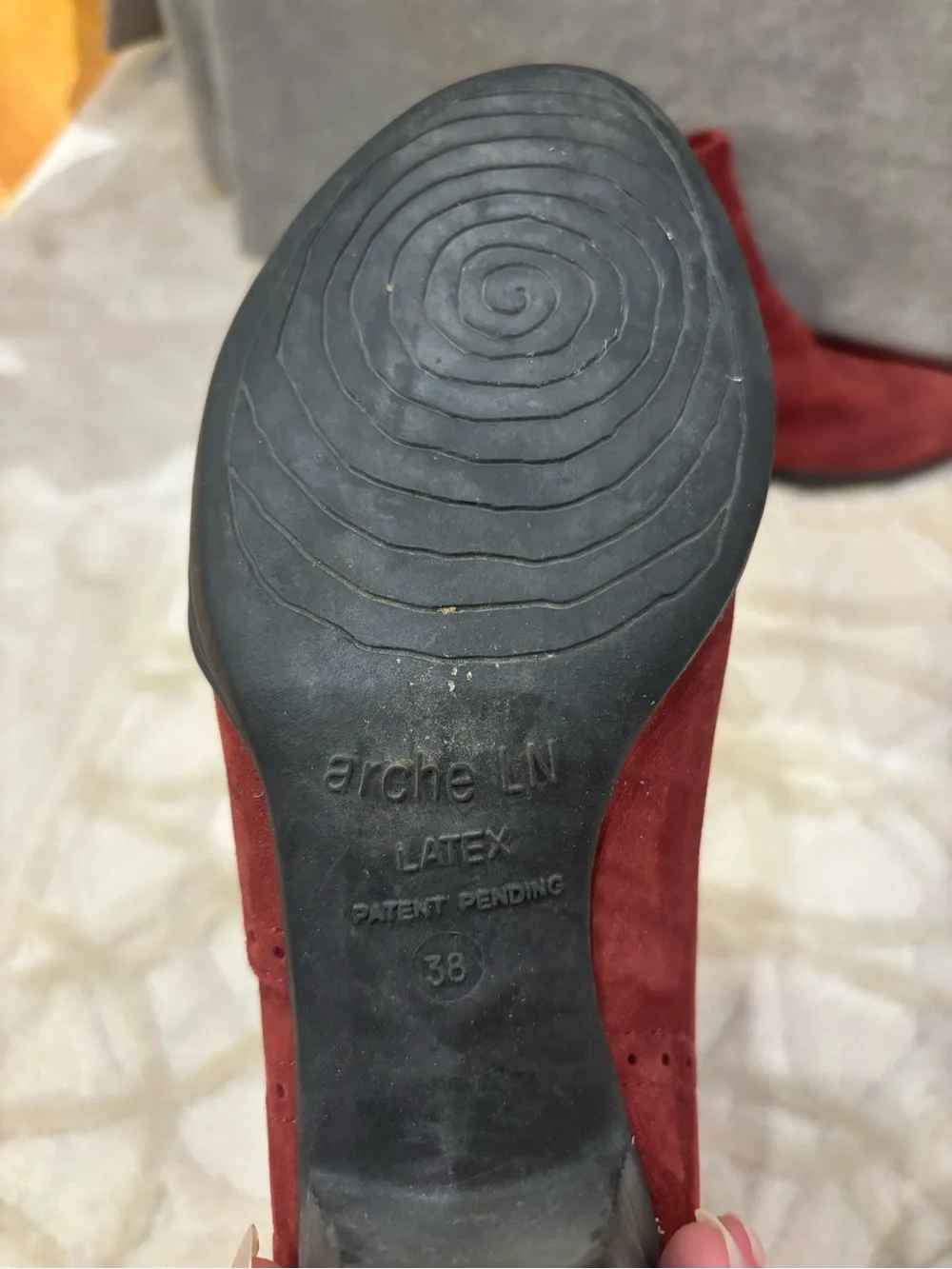 Arche Red Suede Ankle Boots
